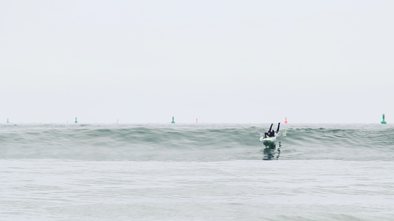 The slope of the sandbar that formed the Surf Berlin wave was so gradual, for so long, that when a wave of considerable size was approaching, one could see its crest forming sometimes two minutes before it actually broke. Yet where it actually...