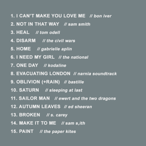 mydraco: school is approaching, and I made these playlists to make your nights and mornings a little