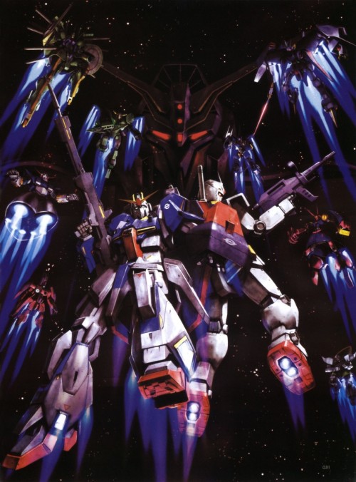 gundamcockpit-mk2:  Illustrations by Naochika Morishika  also known as CARAMEL MAMA.  A wonderfull Mecha Illustrator. Most of his famous artworks are Bloody Roar,  Gundam products, Rangers Strike illust cards and some more. 