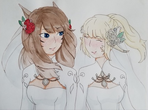 Ffxiv wedding with my best friend! (Did it for the items xD)