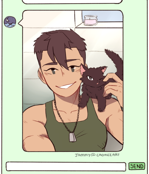 Catfish [Sheith]  Read on [Ao3]The last picture was even cuter, maybe one of the cutest pictures Kei