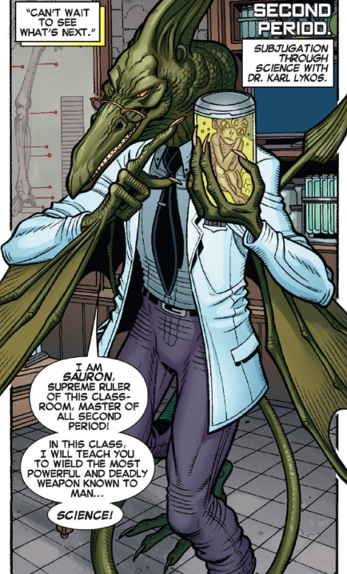 fumbledeegrumble:  thoughts-of-an-x-factor:  dog-of-ulthar:  spinosaurus-the-fisher:  assuming-dinosaur:  muuuuuuuuuuuuuuurdock:  muuuuuuuuuuuuuuurdock:  apparently theres a goddamn pterodactyl in marvel comics named sauron comics are fuckin wild  update: