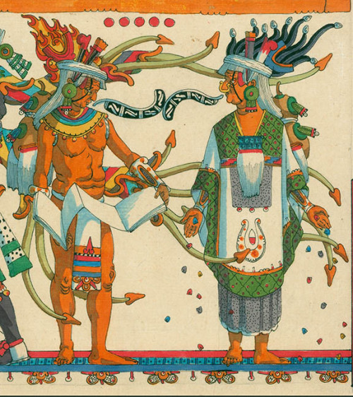 mexicaheart:  This painting (top image), “The Birth of Corn” is based on the Mexica Codex Chimalpopoca which describes the birth and discovery of corn. Prints of this work can be found in my Etsy Store, just follow this linkYou can also see here a