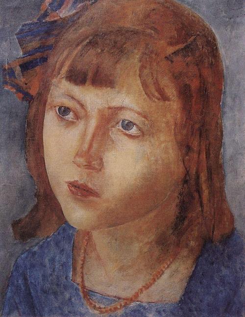 Head of a girl, 1922, Kuzma Petrov-Vodkin