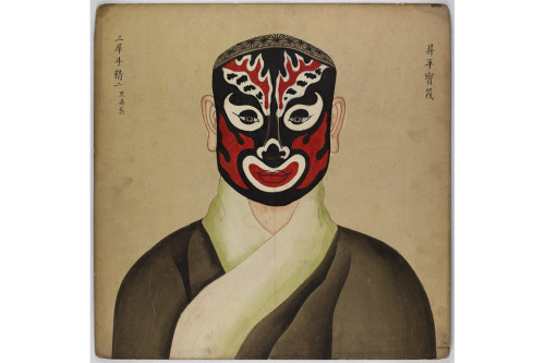 orientallyyours:Mask Designs for Court Opera Characters. Unidentified artist. Qing Dynasty (1644–191