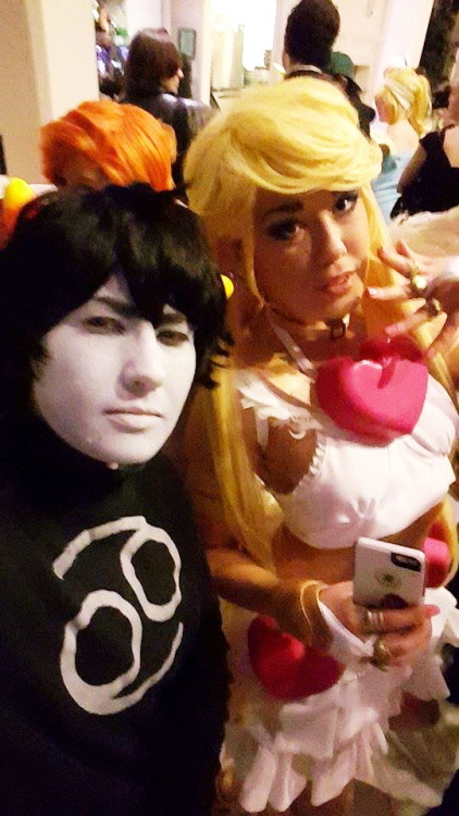 Selfie party on Friday at Katsucon 2016.Panty, Stocking, and Brief hang out in the hotel and then ge