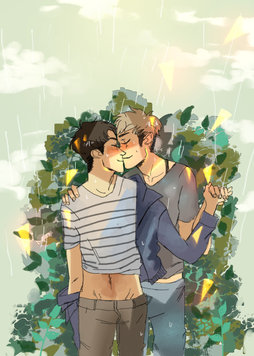 kirschtein-bodt: thugbishie:  sunshowers.commission for thechosenchu who wanted Jean and Marco in th
