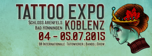 Die Tattoo Expo Koblenz findet dieses Jahr in Bad Hönningen auf Schloss Arenfels statt. Tickets: htt