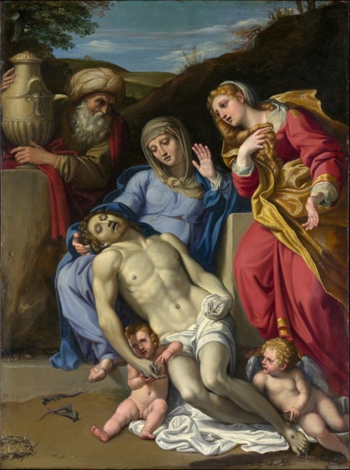 met-european-paintings: The Lamentation by Domenichino, European PaintingsMedium: Oil on copperPurch