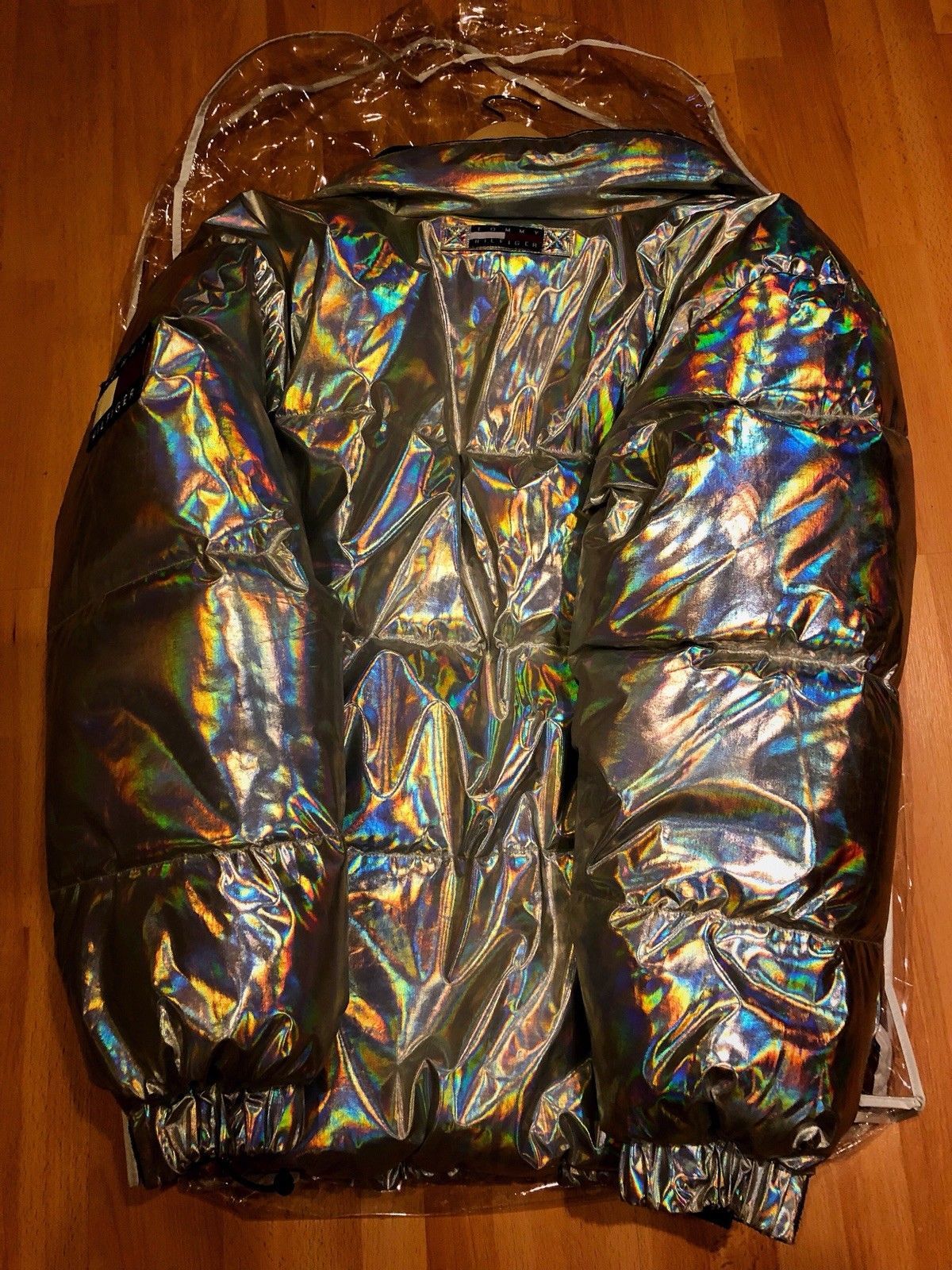 tommy hilfiger holographic jacket