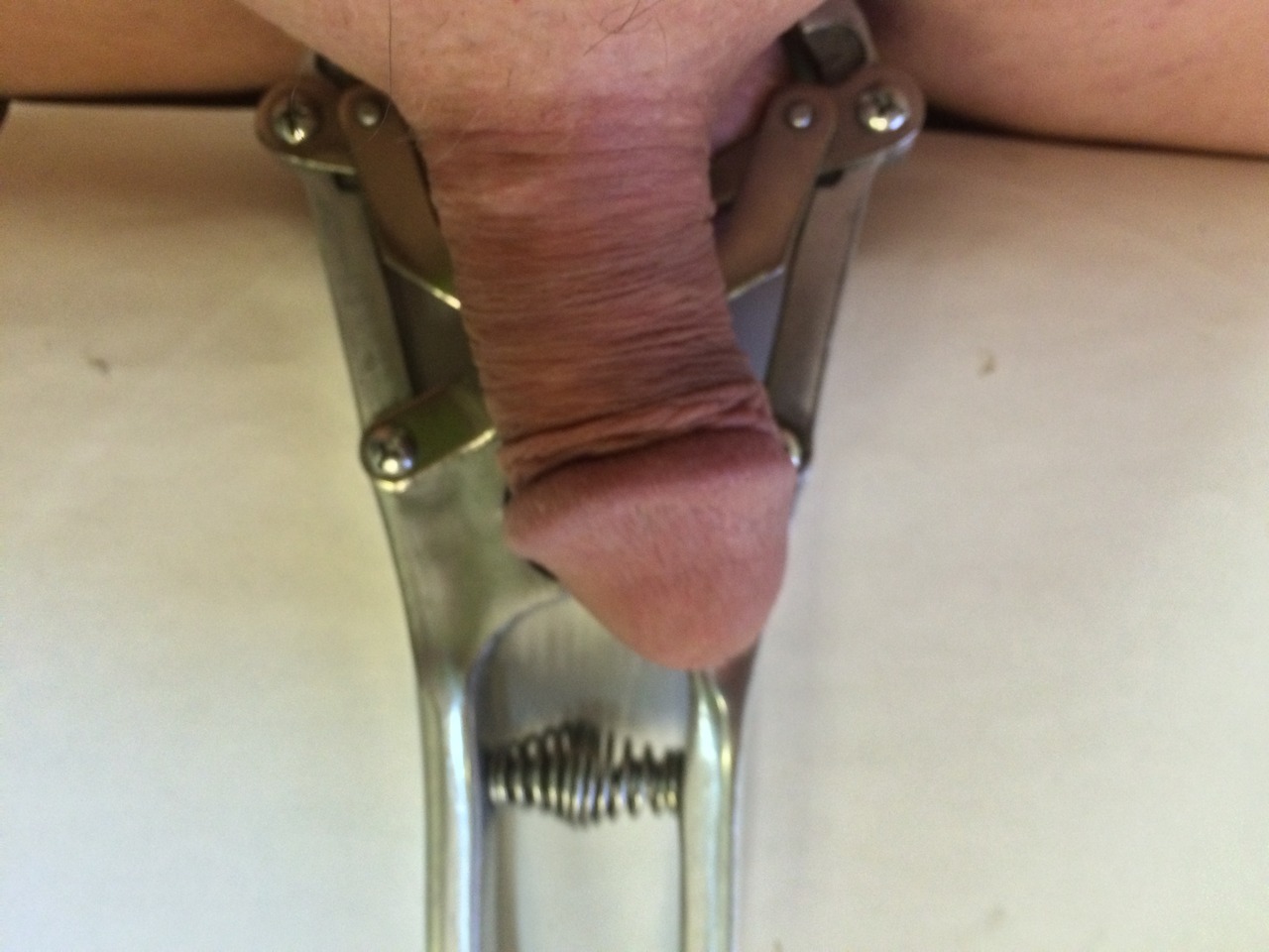 elastrator:  As you can see a little sissy dick has been discovered. Castration is