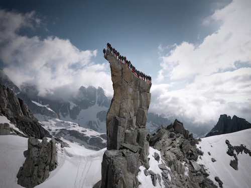 archiemcphee:  Swiss mountaineering photographer Robert Bösch (previously featured here) and Swiss mountaineering outfitter Mammut (previously featured here) make an awesome creative team. In collaboration with groups of impressively skilled and daring