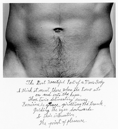 “The Most Beautiful Part of a Man’s Body ” .from Masculin/ Masculin. 1986.Photographie d