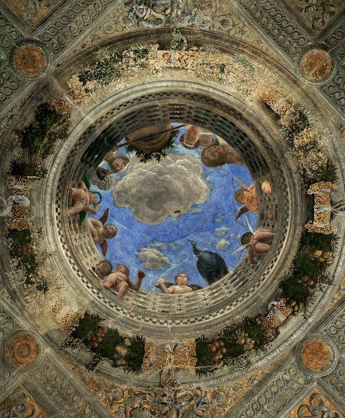 artist-mantegna:  Ceiling of the Camera Picta or Camera degli Sposi, 1470, Andrea MantegnaMedium: fresco