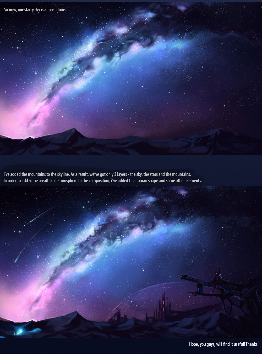 enijoiart:Starry Sky Tutorial 