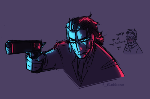 Valentine’s Week Day 5: Alternate UniversesSniperspy + John Wick + Outrun? Yes.TF2 Valentine’s Week 