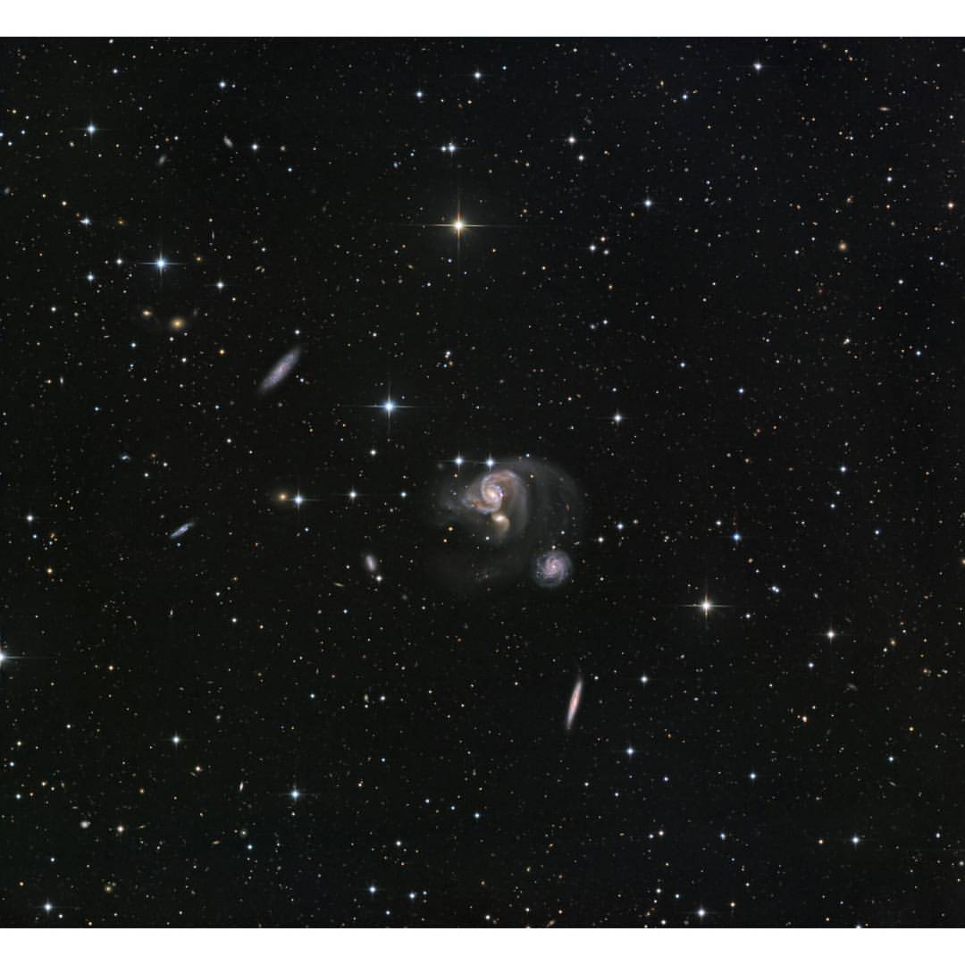 Hickson 91 in Piscis Austrinus #nasa #apod #chart32team #hcg91 #ngc7214 #galaxy #galaxies