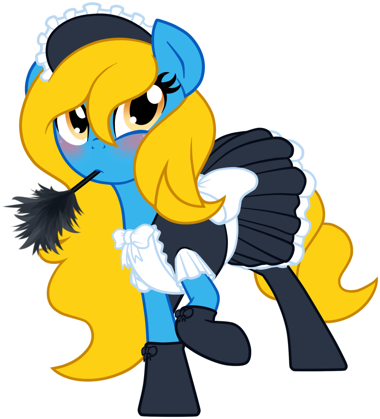 ask-internetexplorer:  What? Cleaning is boring without the outfit. 