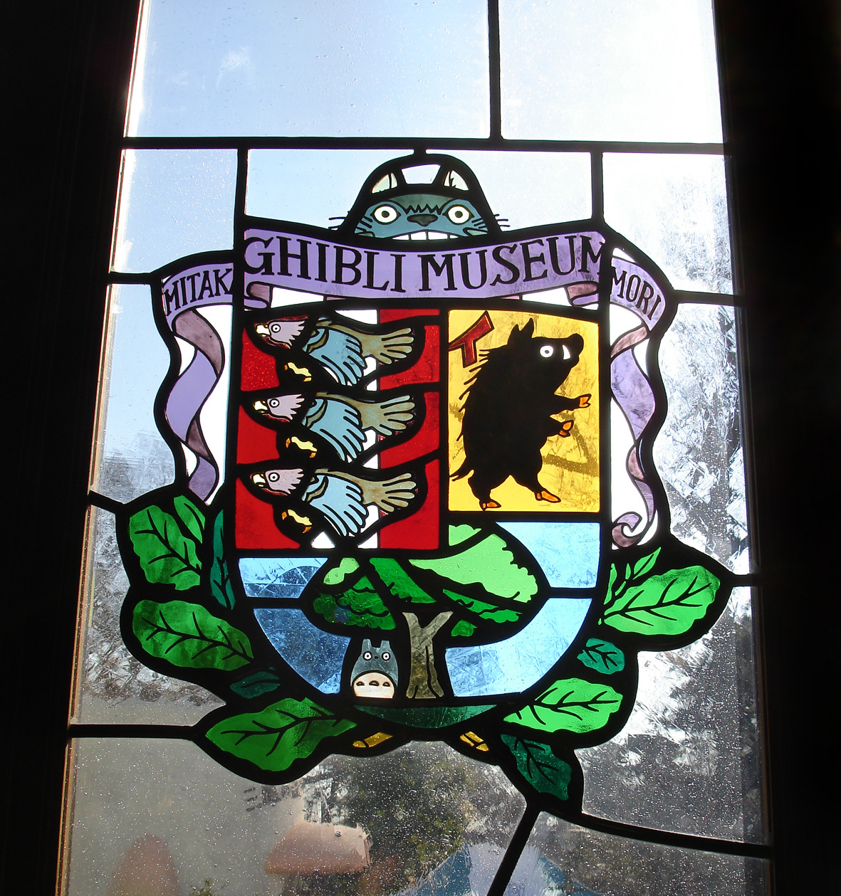 microbe:  Close ups of stain glass window detail at the Studio Ghibli Museum in Mitaka.
