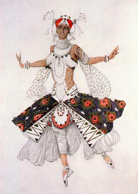 Costume designs for the ballet “The blue God” by Leon Bakst,1912