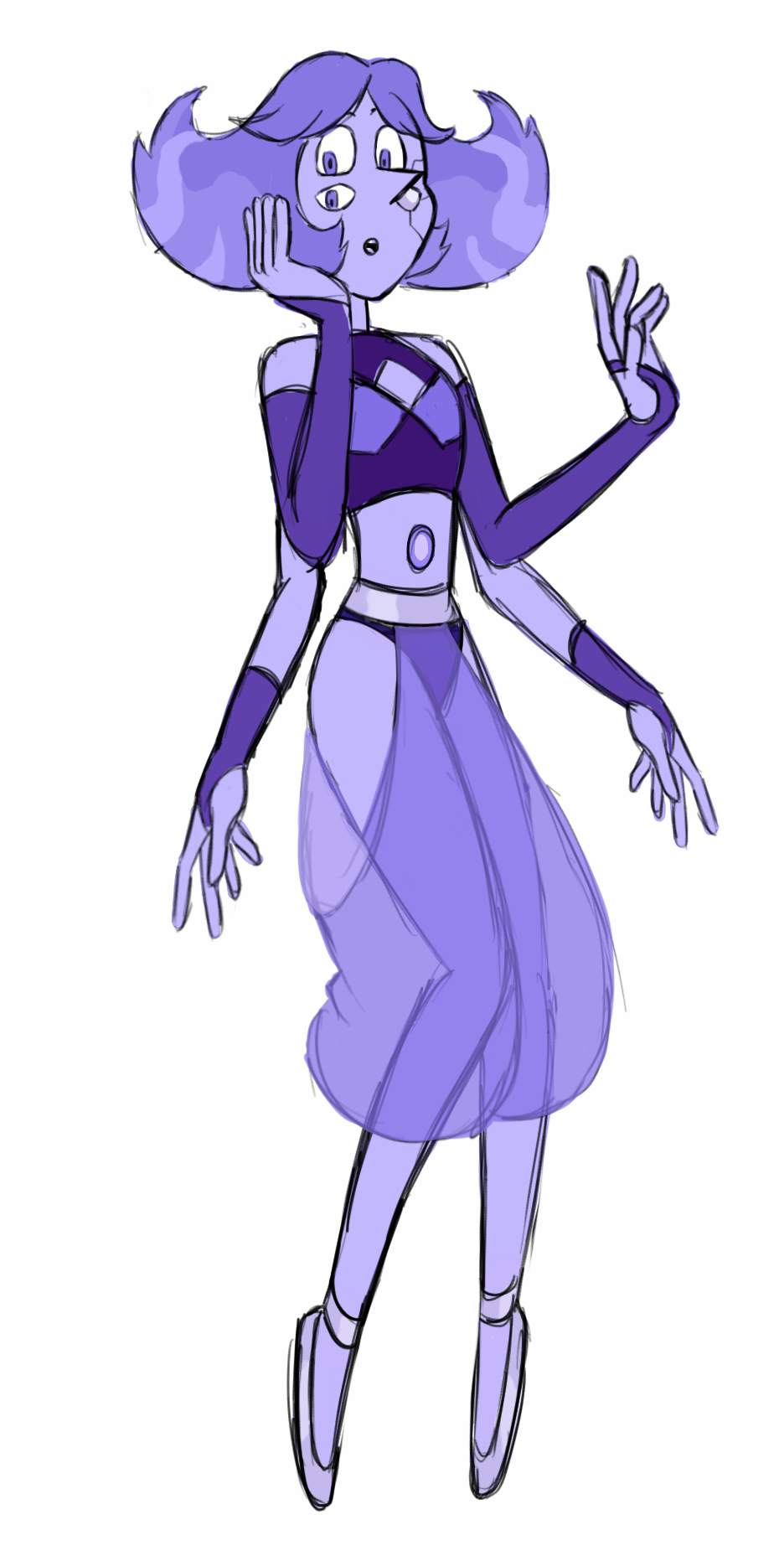 Pink pearl and lapis fusion