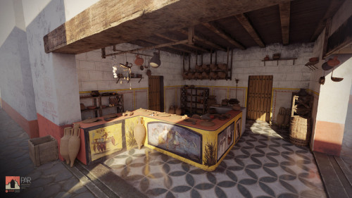 Virtual Reconstruction Of Thethermopoliumdiscovered During The Last Excavations In Pompeii. Made By The