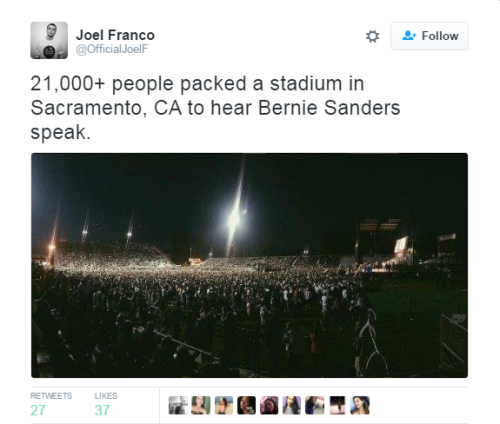 4mysquad:That’s 20950 more people than Hillary Clinton rallies!0 media coverage. I was there, like 1