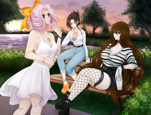 BLEACH [OC]: Summer Nights Boba Ruko made friends!!!A quick feature for Art-Might and Koneko-pi and 