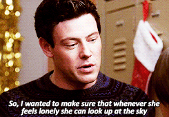hathermorris:AND NOW CORY’S THERE LOOKING DOWN ON LEA