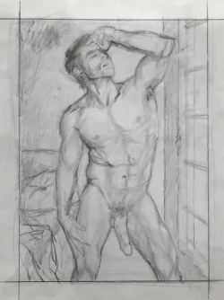 olympie:  hsiungjulian:  Male Nude-Standing #1- “Morning Wood”A
