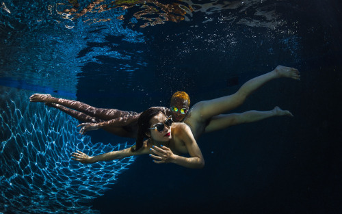 “Courtship”Let summer begin!!!! Zuri Déva and Cacia Zoo underwater in Palos Verdes, CA. July 2016.