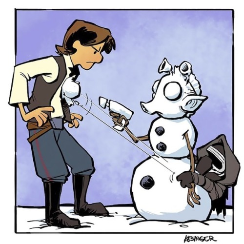 mymodernmet:Disney Illustrator’s Adorable Mash-Up Imagines ‘Star Wars’ as ‘Calvin and Hobbes’ Comics