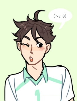 shounenkings:  emoticons/emojis with oikawa P: thanks 4 those who gave me cute emoticons to draw heheh