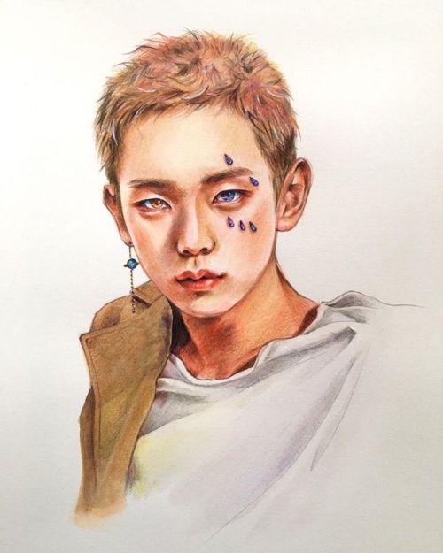 Key .˖⋆✧̥ . #shineefanart #key  #watercolorpencil #colorpencil  . . odd eyeNee done☑︎ www.in
