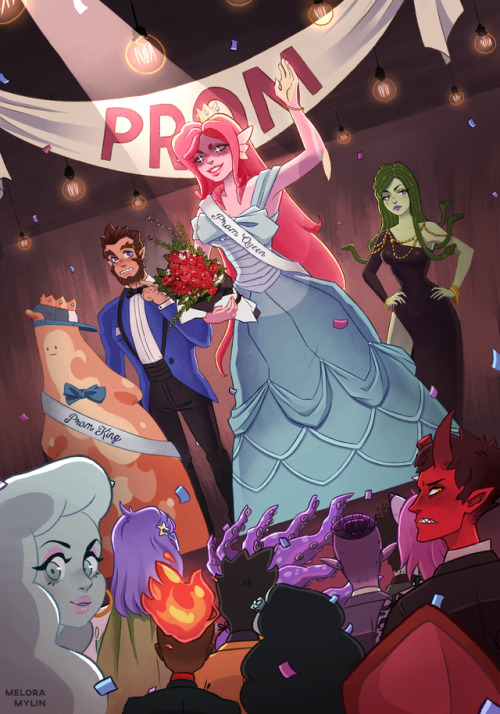 meloramylin:illustration I did for the Monster Prom zine by @catstealers-zines !! very thankful and 