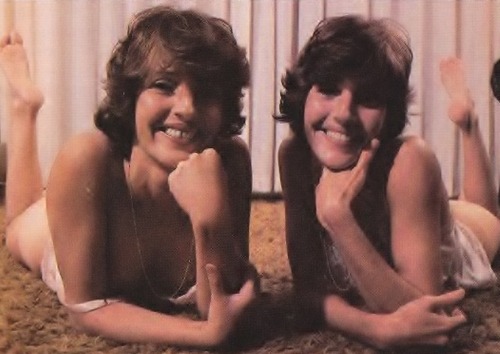 oldschoolgarage:  Taylor and Brooke Young,identical twin sisters that did 3 or 4 soft core porns in the late ’70s,they were also in Hustler and Club 