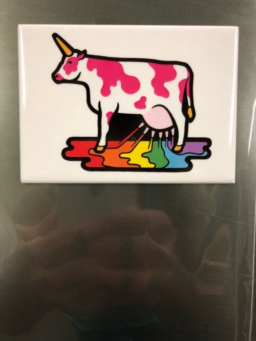 Magnets, mugs, and prints of my Unicow painting at TrevorWayne.com!