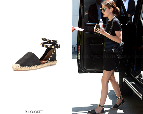 Lucy Hale in Chanel espadrille loafers