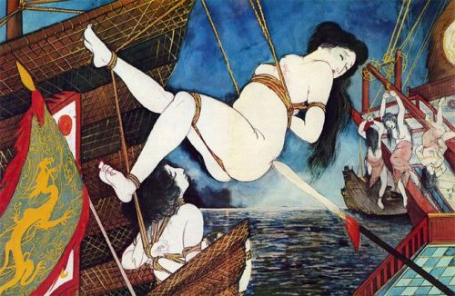 japanesessemee:  singoshibari:  sinyasiki:  panorama:  伊藤晴雨 明治15年-昭和36年 東京都生まれの責め絵画家   