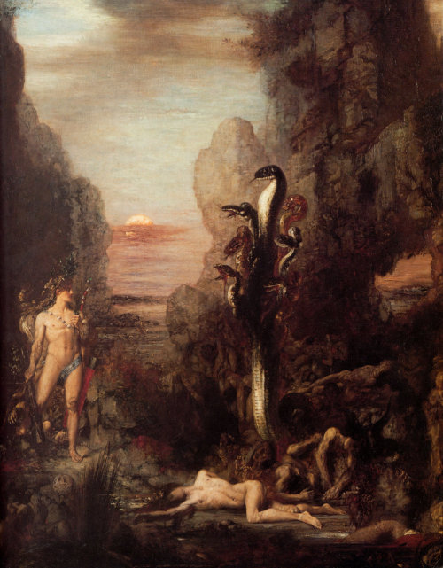 lucifelle:gustave moreau: hercules and the hydra, 1876.(via touba)