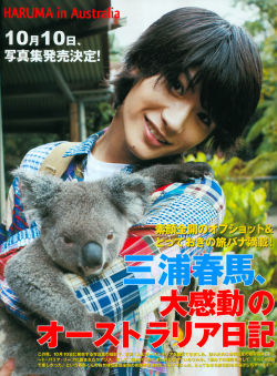 fuckyeahmiuraharuma:  shiawasebeam: Miura Haruma with a koala!in Kuranda, which is like a half hour away from here XDthis just makes me want Letters even more :D  (via fuckyeahmiuraharuma) Ur holding a fucking koala with such a precious smile on ur face