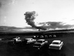 Operation Plumbbob, Yucca Flats, Nevada Boltzmann test, 12kt yield, photo by J. R. Eyerman, LIFE archives, May 1957