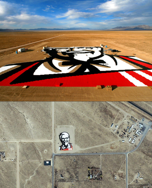 XXX Giant KFC Painting, Nevada desert, 2006 via: photo