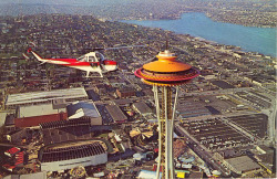 Cessna CH-1 over Space Needle Seattle World’s