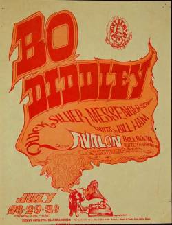 Bo Diddley poster 1966 by Alton Kelley &