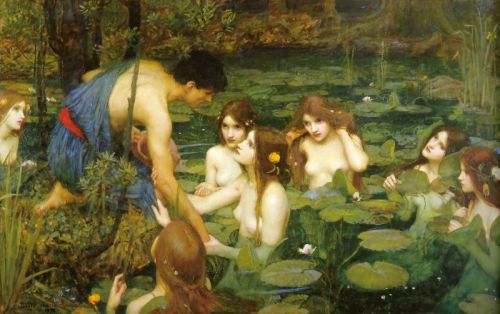 Sex Hylas and the Nymphs by John William Waterhouse, pictures