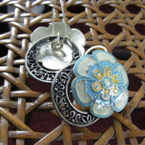 Blue Flowers Set - Earrings