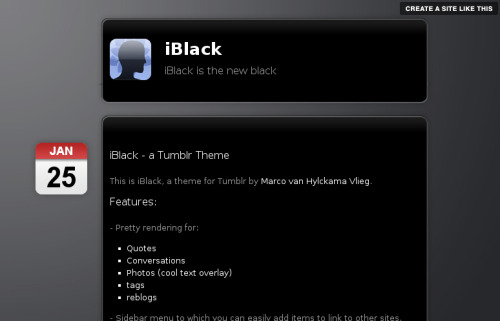 iBlack : an Apple inspired tumblr theme by Marco.