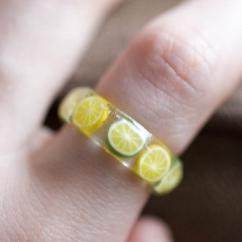 ofuji:ak47:qiring:mong:bibidebabideboo:PennyDog Jewellery : Lemon and Lime ring