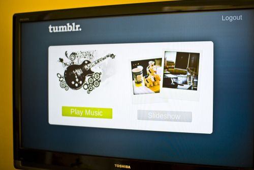 Get Tumblr on your TV! The insanely talented guys at Boxee just launched a Tumblr app for your telev